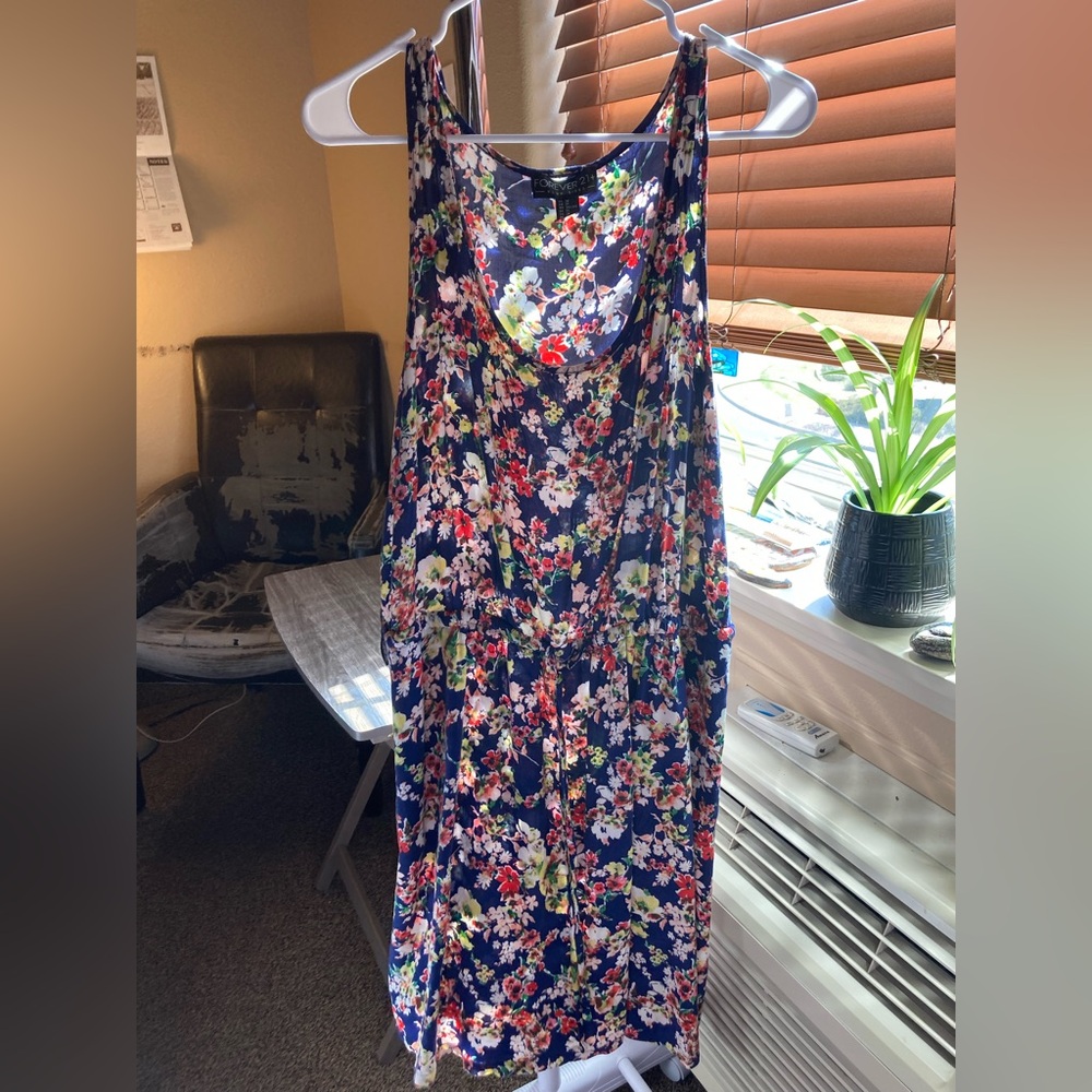 Vintage Floral Sleeveless Dress - Picture 1 of 7